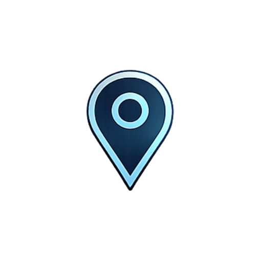 Niebieska pinezka lokalizacji oznaczająca optymalizację wizytówki Google i pozycjonowanie na mapach